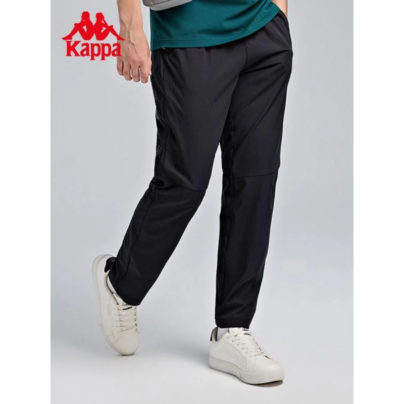 Kappa卡帕运动裤男梭织运动长裤休闲裤小脚卫裤k0B32AY41