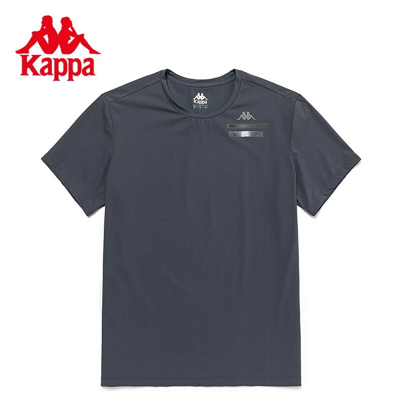 Kappa卡帕短袖男简约休闲运动T恤夏季圆领半袖舒适K0C32TD41春夏