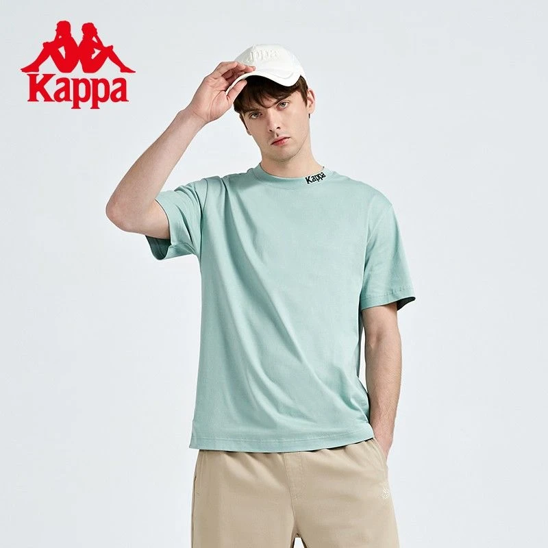 KAPPA短袖男运动T恤休闲半袖圆领户外透气上衣背心K0C32TD69G