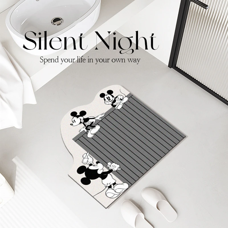 【UME尤觅】浴室硅藻泥吸水地垫异形浴室防滑垫米奇卫浴门口专用垫