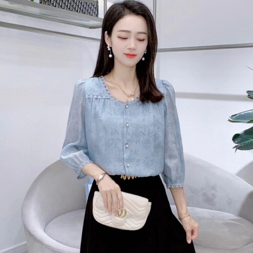 A7055新款七分袖时尚甜美衬衫