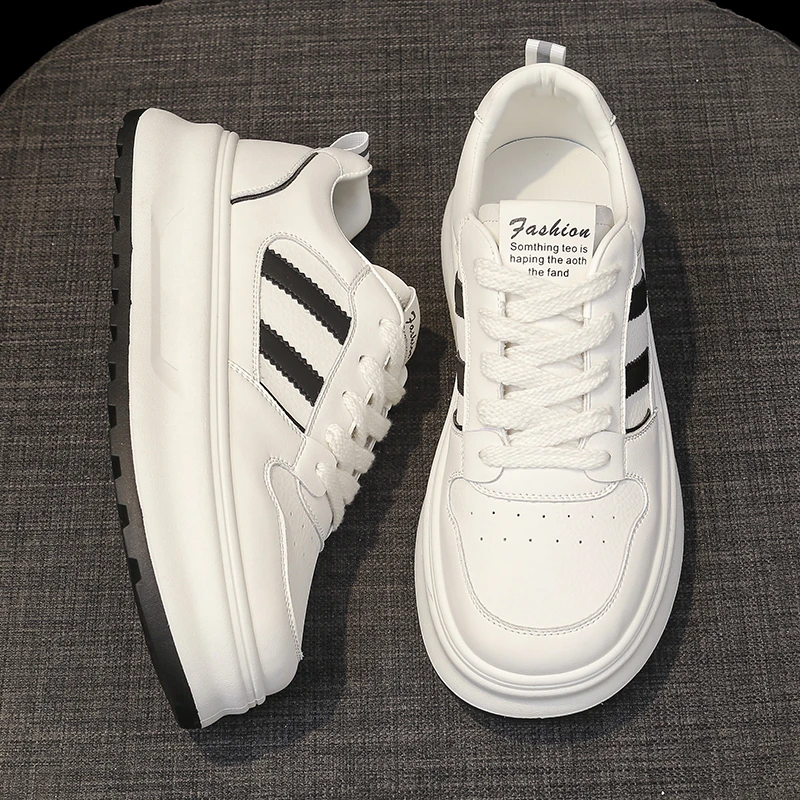 真皮小白鞋女2024夏季新款百搭秀气平底板鞋女