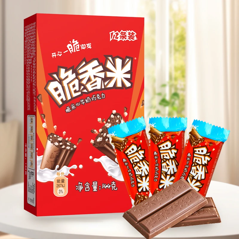 脆香米香浓夹心巧克力盒装12条×1盒38悦己好物