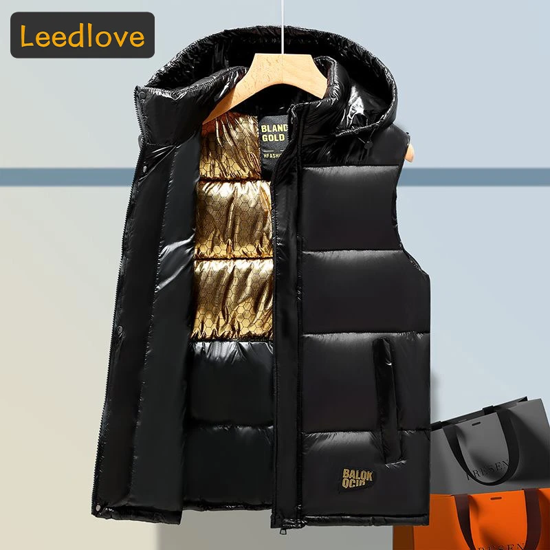 Leedlove黑金羽绒服无袖马甲男款秋冬高档美式坎肩外穿男保暖背心