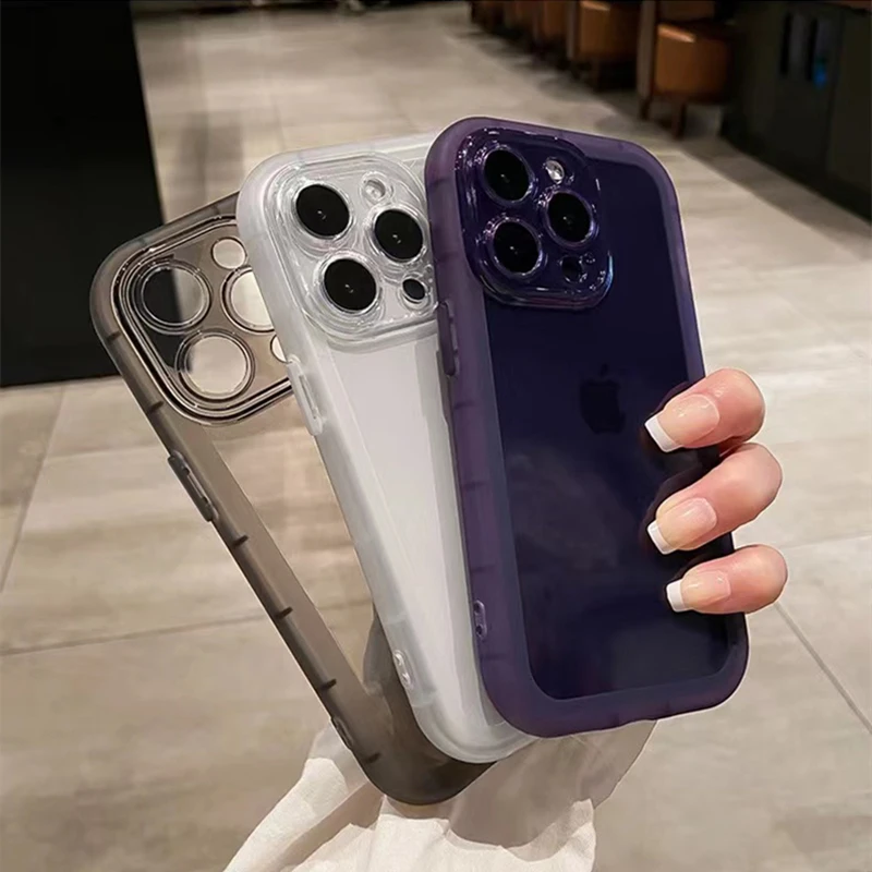 KEBENA小红书暗紫iPhone13苹果14pro手机壳11气囊12透明xr软15pro