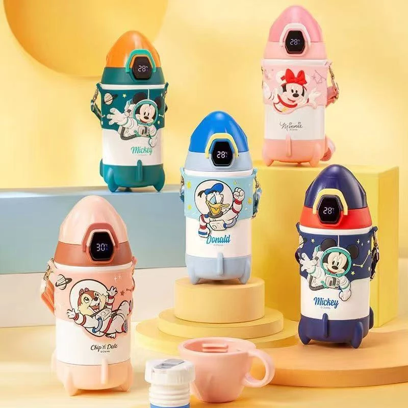 Disney/迪士尼智能宇航员双盖保温杯火箭儿童吸管水杯