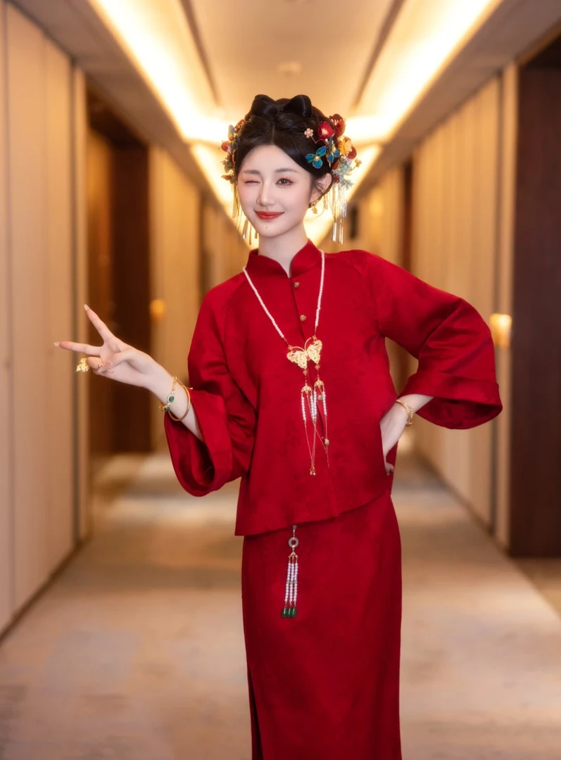 【新中式】特色婚服 源头工厂 自产自销 订婚敬酒结婚拍照