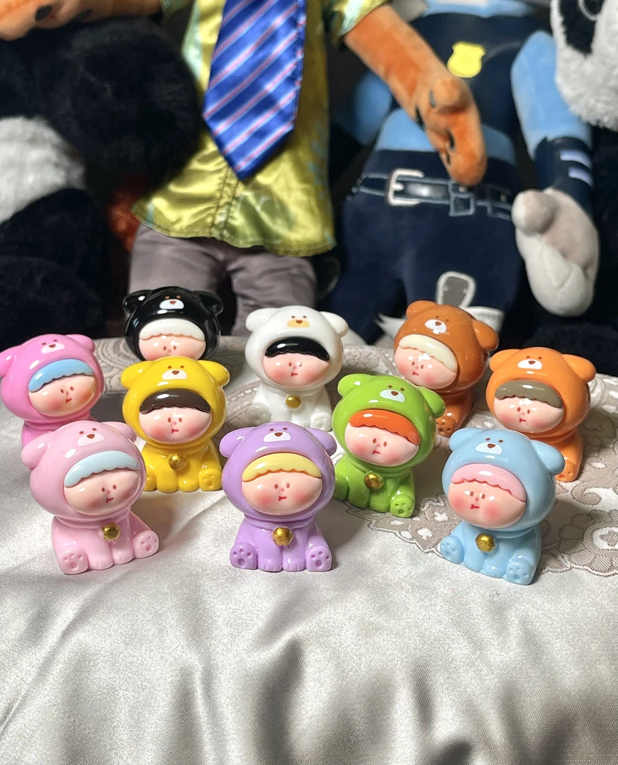 【直播现拆】混拆实色夜光小熊莉莉丝树脂diy摆件钥匙扣挂件