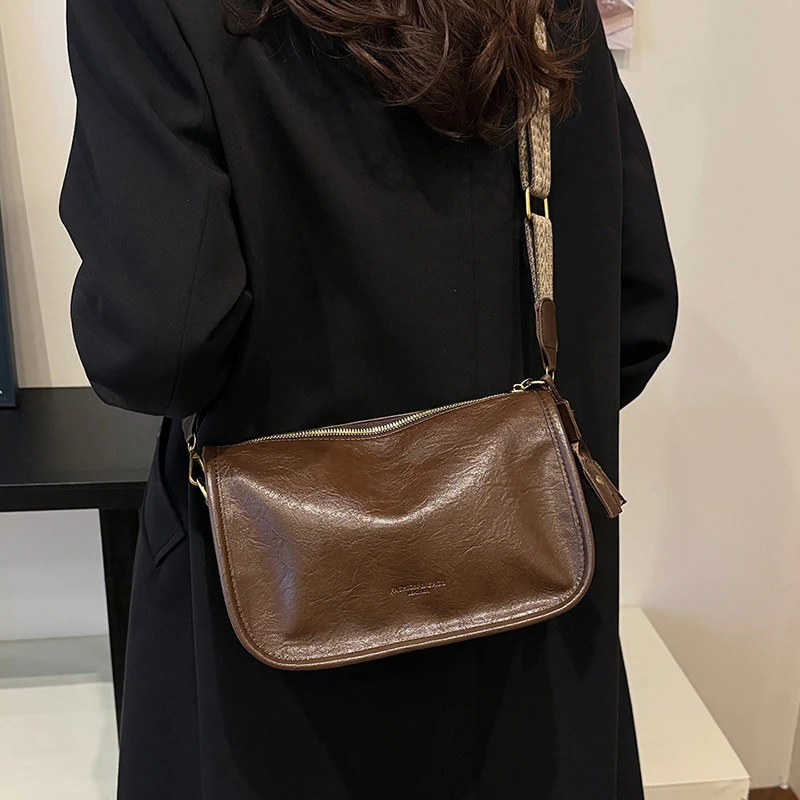 2024新款美拉德复古包包女网红爆款托特包小众时尚百搭单肩斜挎包