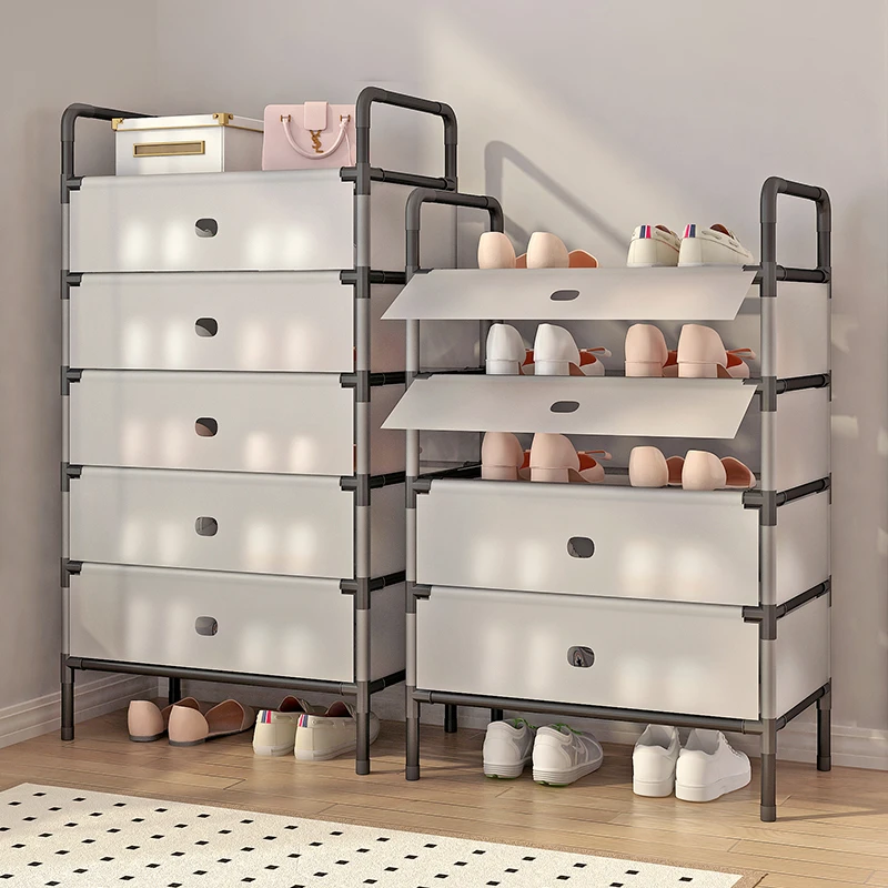 简易防尘鞋架子大容量加厚出租屋宿舍门口鞋柜子多层家用结实耐用