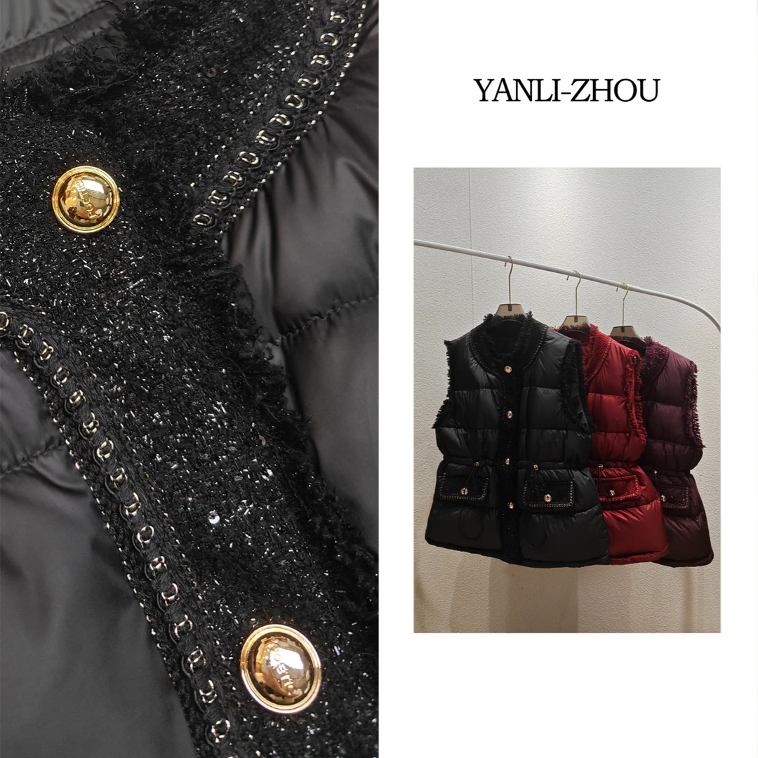YANLI-ZHOU   小香风羽绒服马甲