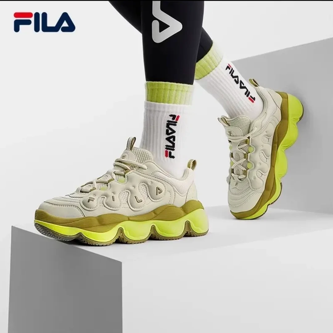 Fila/斐乐秋冬新情侣【豌豆鞋】潮流复古运动老爹鞋F12W441117F