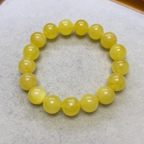 蜜蜡裸石未镶嵌手串