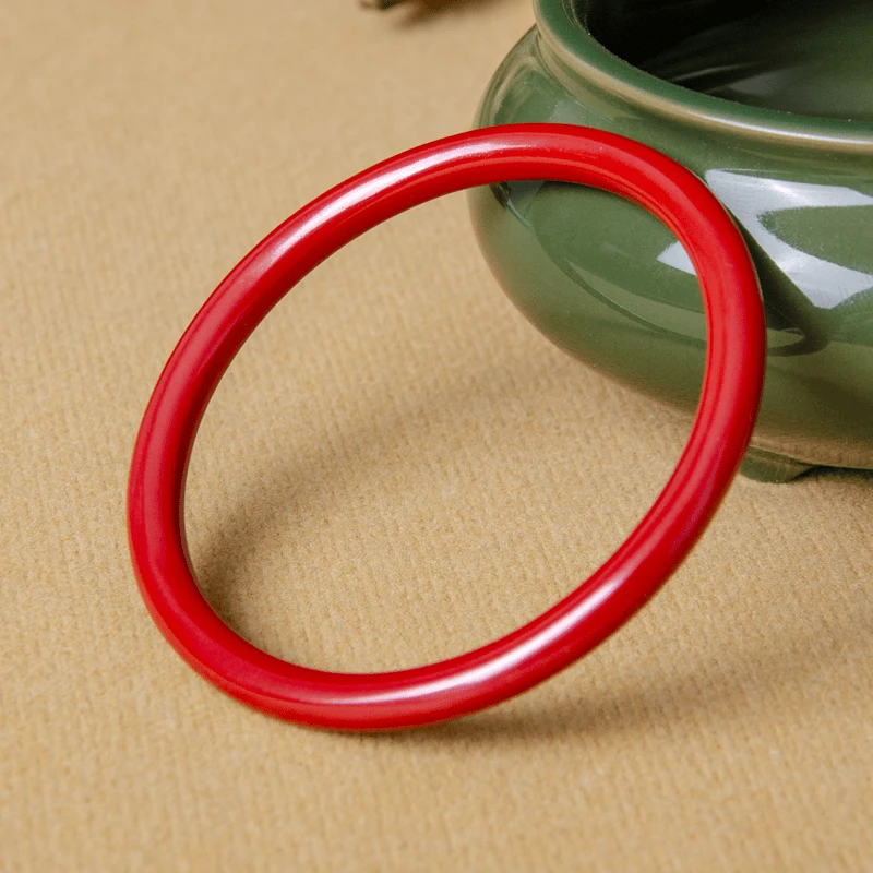 瑞思祥 含辰砂工艺品【高含量水飞红砂】精品天然砂叮当镯时尚百搭