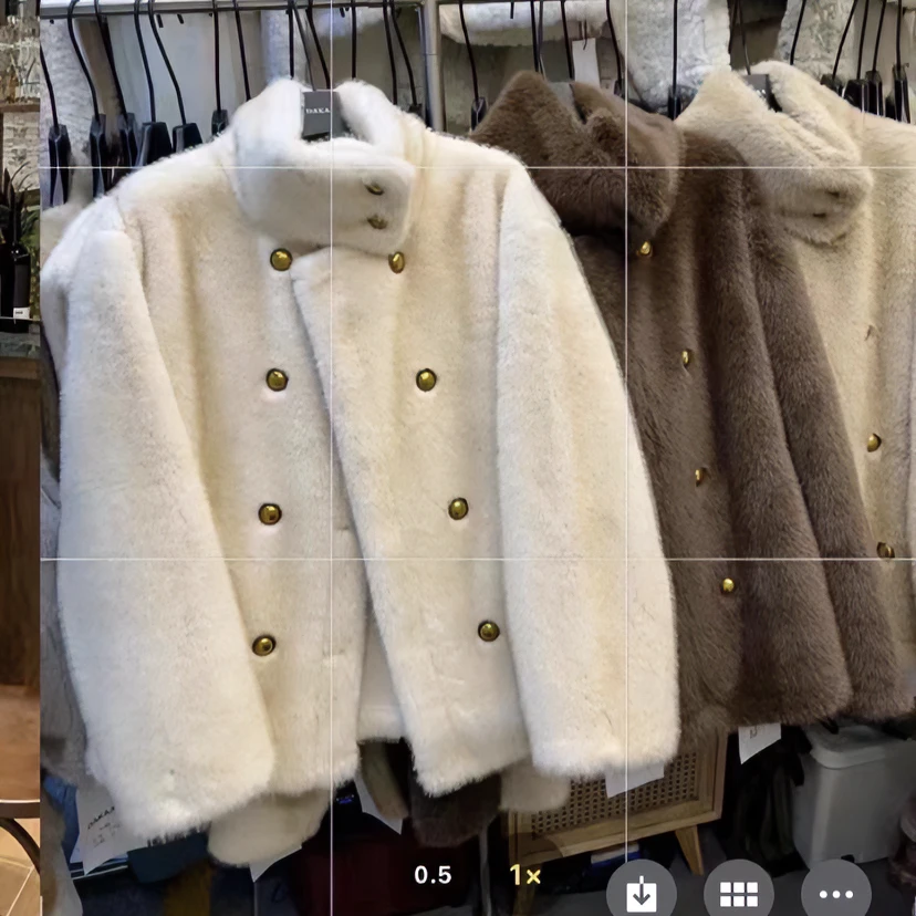 【现货】2023冬季新款皮毛一体毛毛外套奶油质感水貂绒毛毛外套大衣