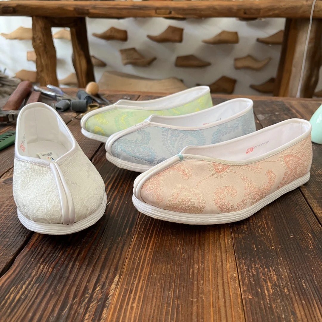 suxinlv/素心履素雪对襟千层底布鞋女鞋