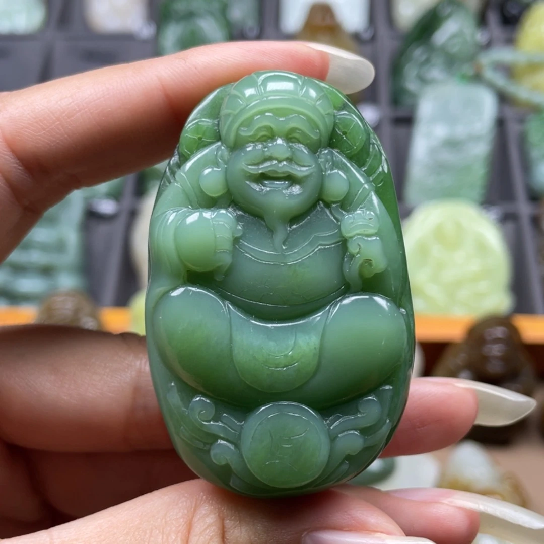 【闪购商品】和田玉吊坠18K金镶嵌