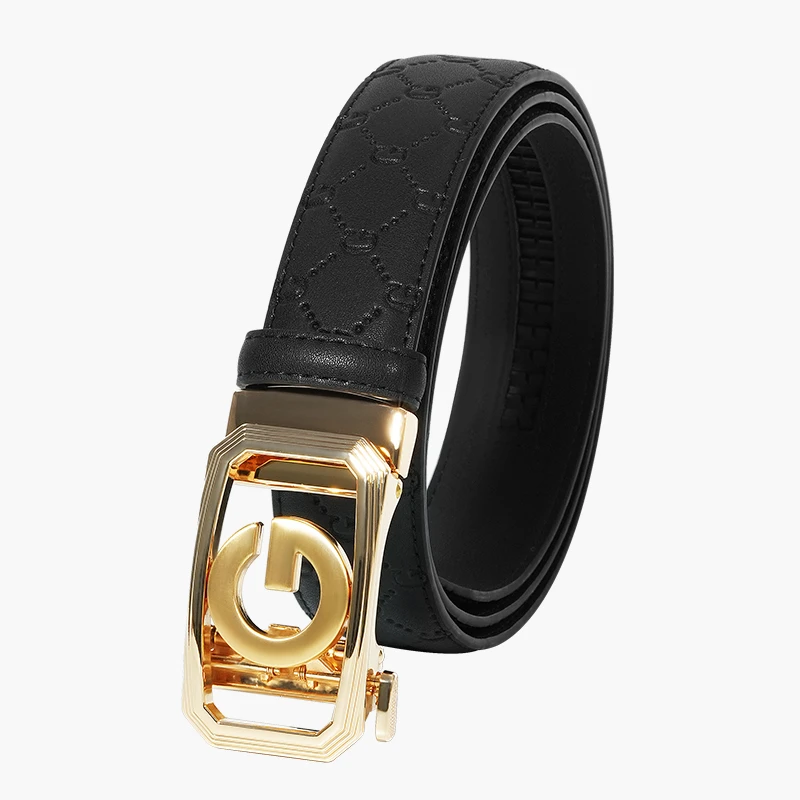 经典真牛皮皮带男士腰带自动扣中青年男款皮带百搭休闲时尚