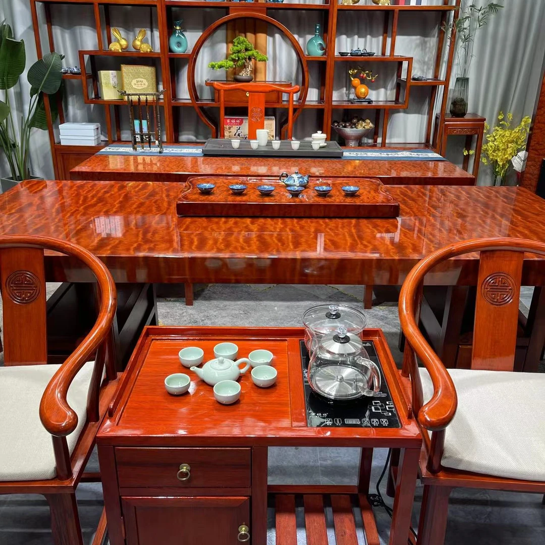 【新年活动改价】水波纹实木大茶桌茶具客厅阳台两用办公室家用