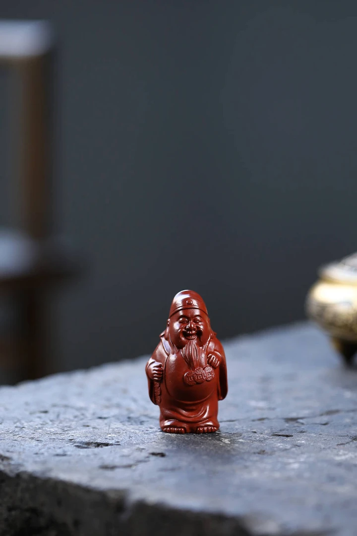 大红袍财神茶宠摆件