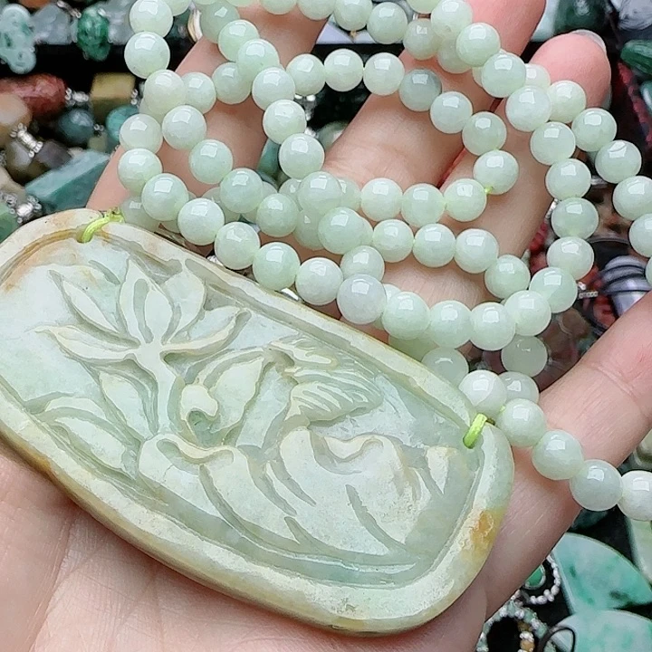 翡翠颈饰未镶嵌天然A货70