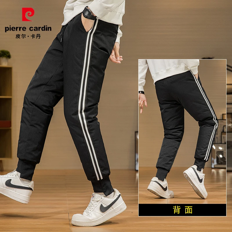 皮尔卡丹羽绒裤男士外穿冬季加厚保暖运动防寒裤子·鸭绒户外棉裤