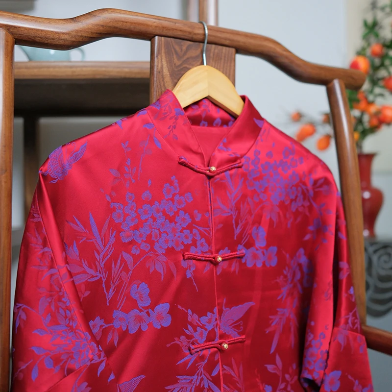 『百事从欢』新中式醋酸提花外套上衣MMWG20012