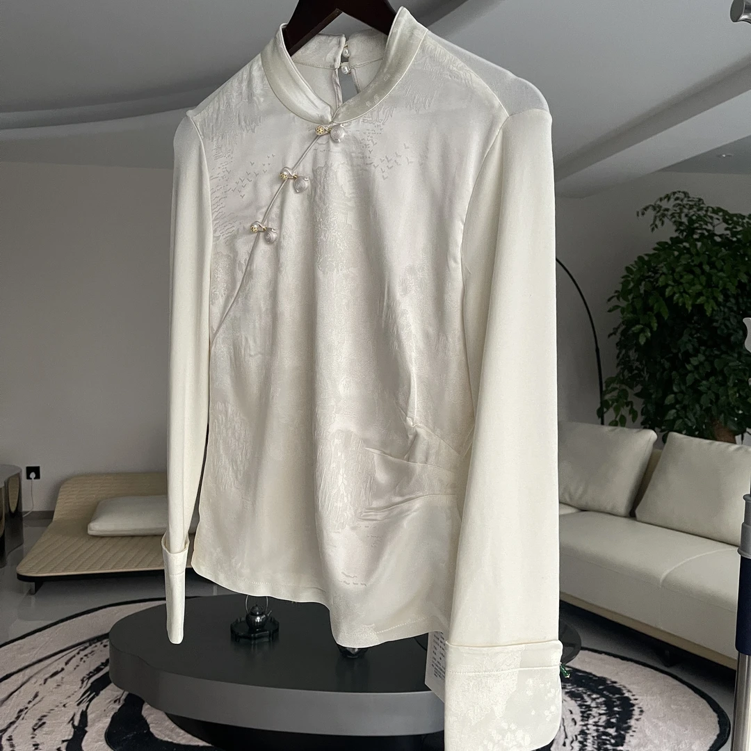 『含月』新中式秋冬气质国风立领打底衫DGWC2448