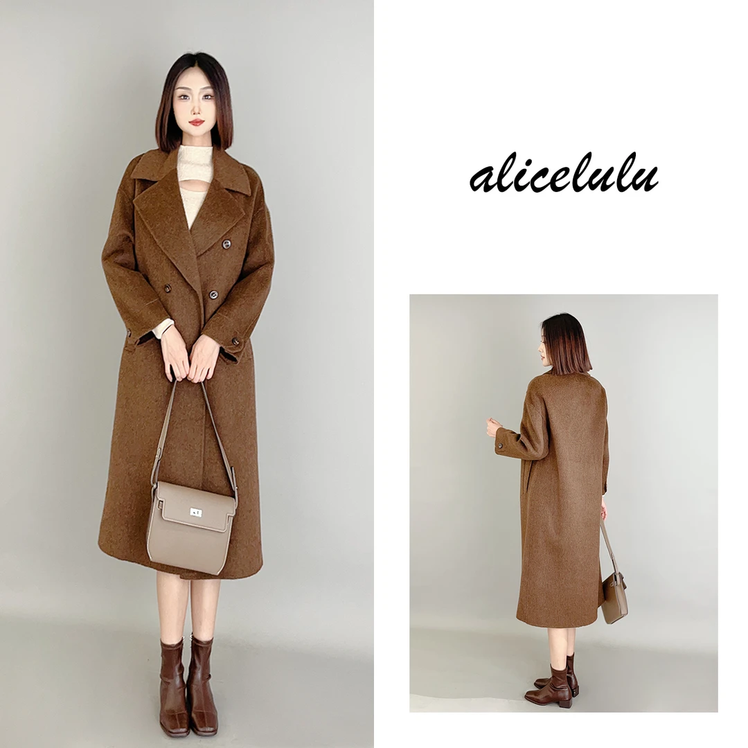 原 ALICE “驼意暖暖”毛呢大衣 时髦气场 软糯光泽 S2139930Tr