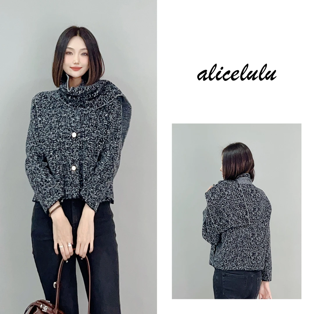 4 ALICE “雪花纱”开衫毛衣 优雅花纱 经典百搭 S2140953U