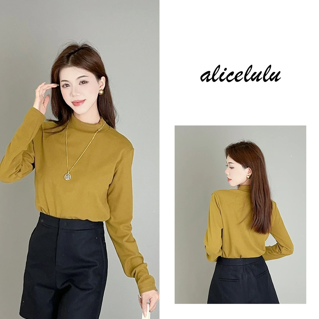 13 ALICE “温暖添色”打底衫 半高领 时髦柔滑 S1034448T