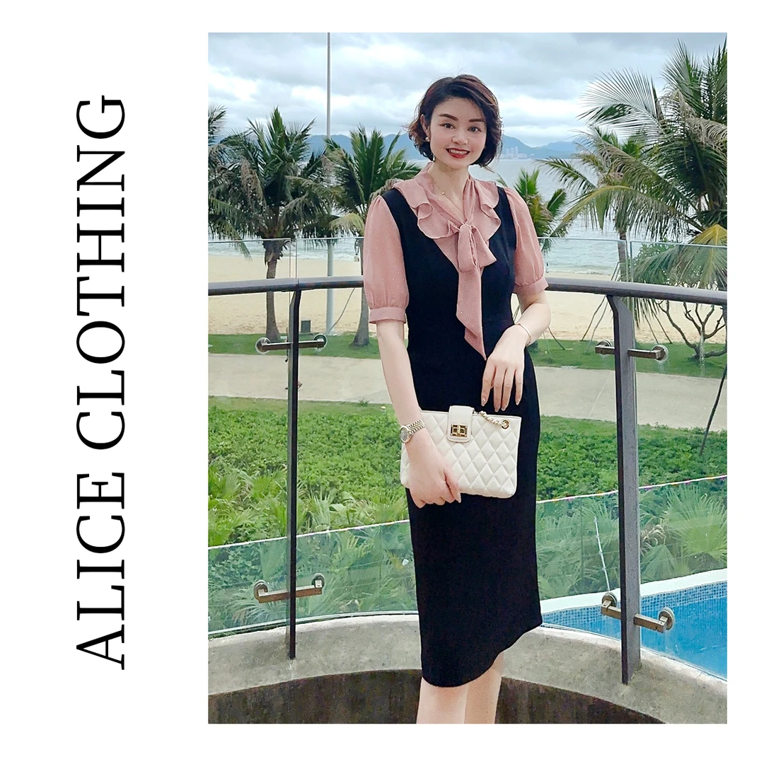 1 爱丽丝显瘦气质夏季通勤连衣裙收腰女小香风法式裙子S1031168W