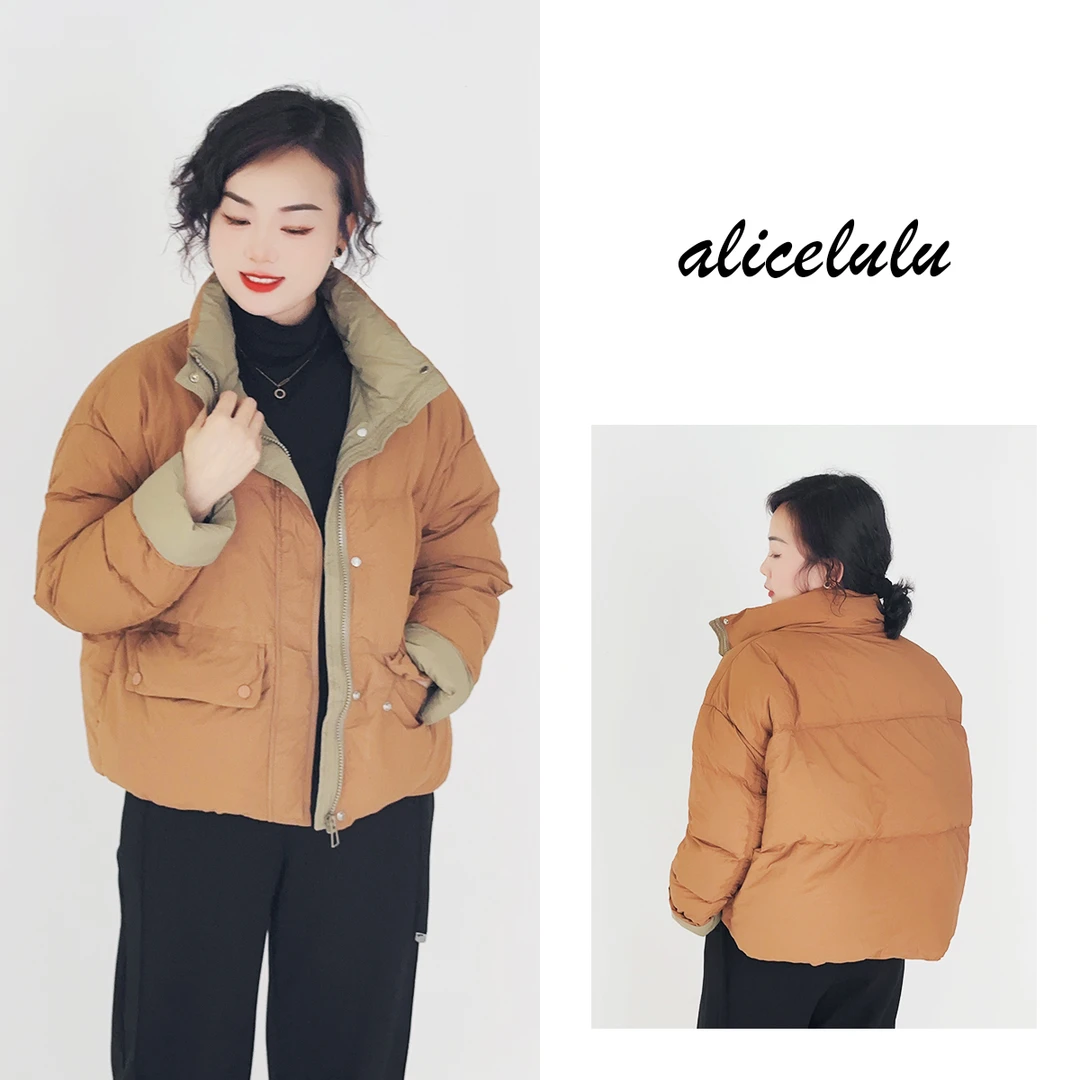 4 ALICE “夹心面包”羽绒服 优雅拼色 保暖鸭绒 S2139988Ur