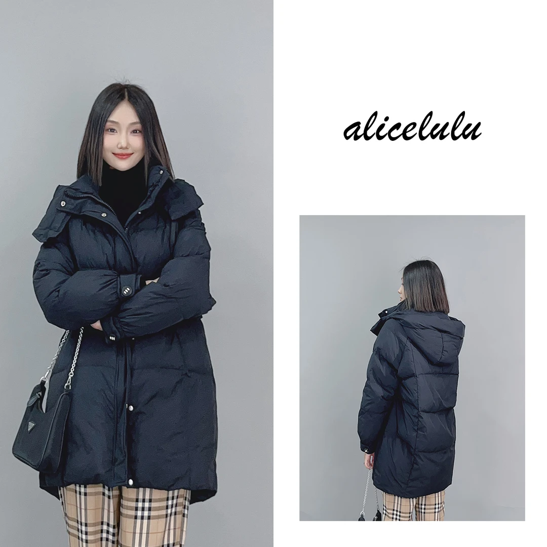 原 ALICE “暖欧包”羽绒服 蓬松鸭绒 保暖连帽 S2140736Tr