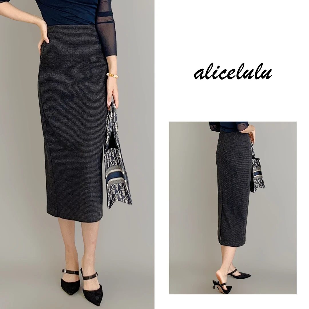 1 ALICE “知性美”半身裙 优雅格子 包臀显瘦 S621796E