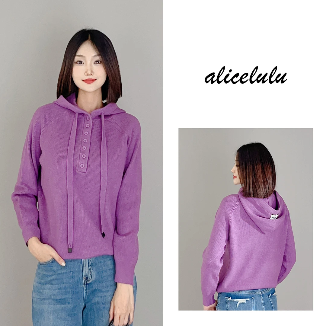 6 ALICE “活力加分”毛衣 慵懒连帽 青春百搭 S2140178T
