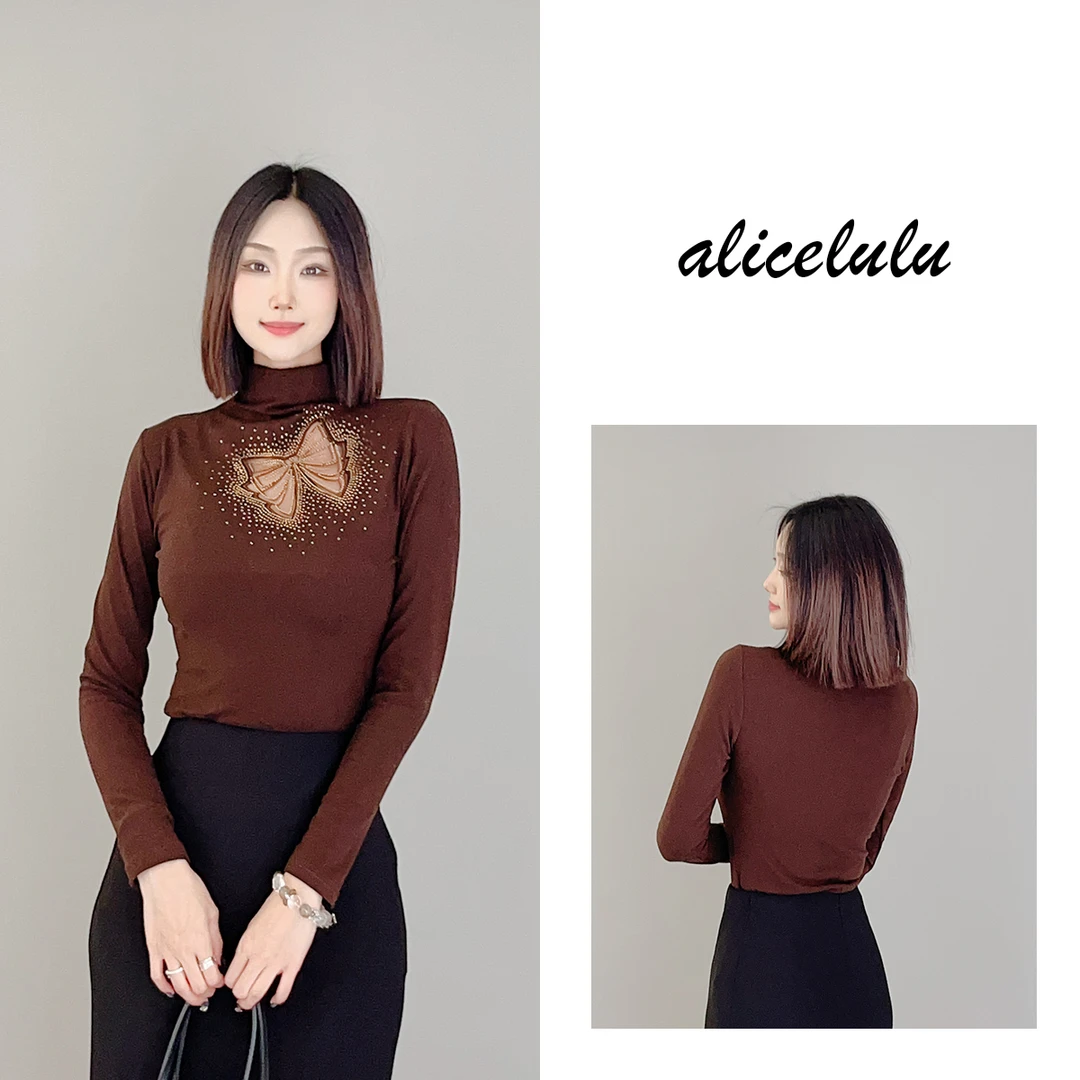 6 ALICE “少女心”打底衫 蝴蝶结 璀璨烫钻 S2140450U