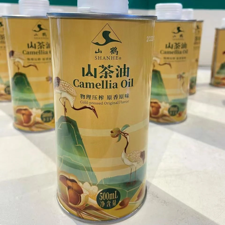 单瓶装 一级冷榨山茶油食用油礼品装500ML天然纯正物理压榨茶籽油