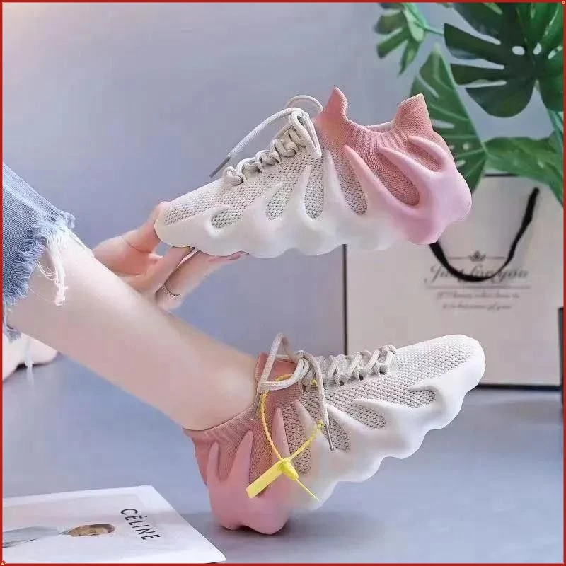 2024夏季新款八爪鱼运动鞋女网面拼色透气跑步鞋火山时尚椰子鞋女