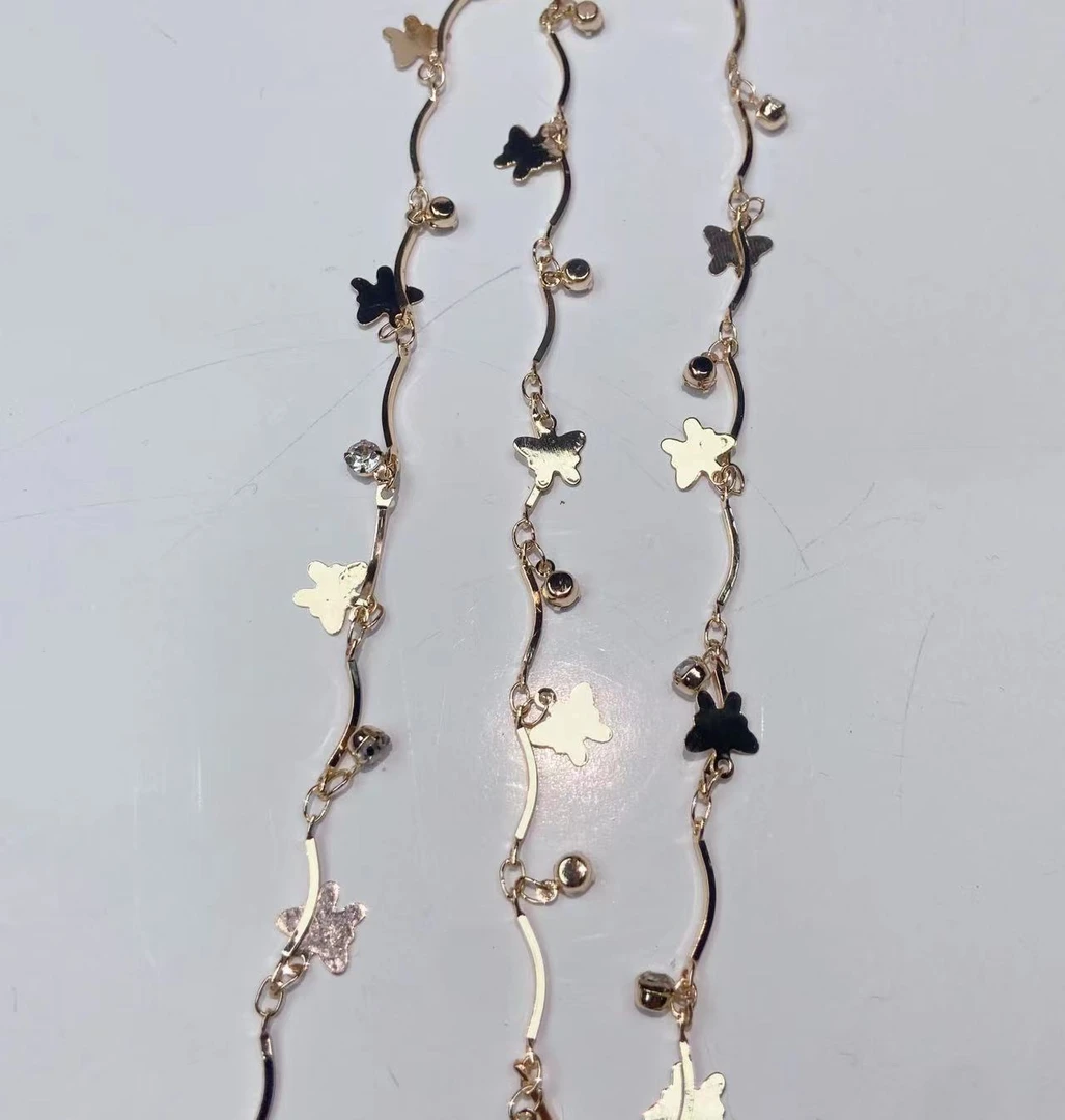 精选 链5 链条  高保配件 锆锆链条 蝴蝶链条 三角晶链条