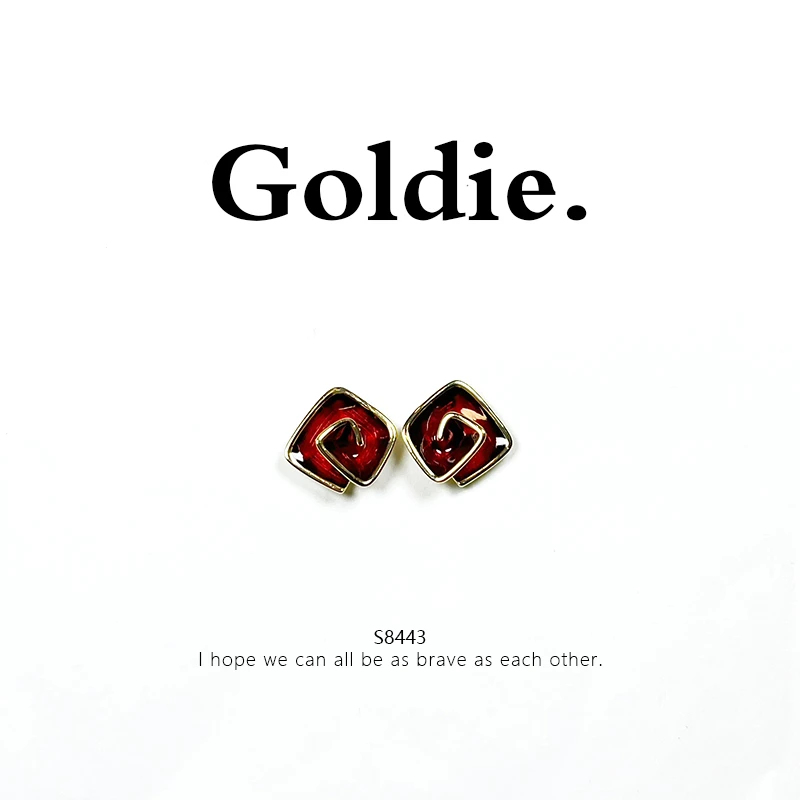 铜合金耳饰 轻奢设计师款耳饰～8443