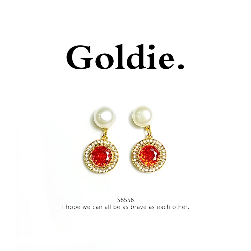 铜合金耳饰 轻奢设计师款耳饰～8556