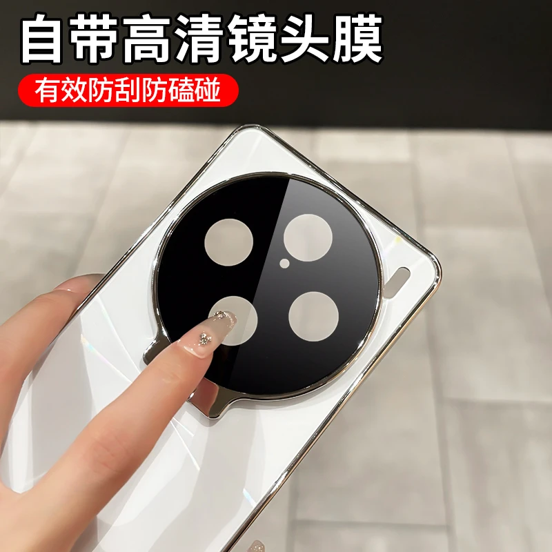 【镜头支架】适用vivox100最新款手机壳100proCD纹电镀镭射创意个性