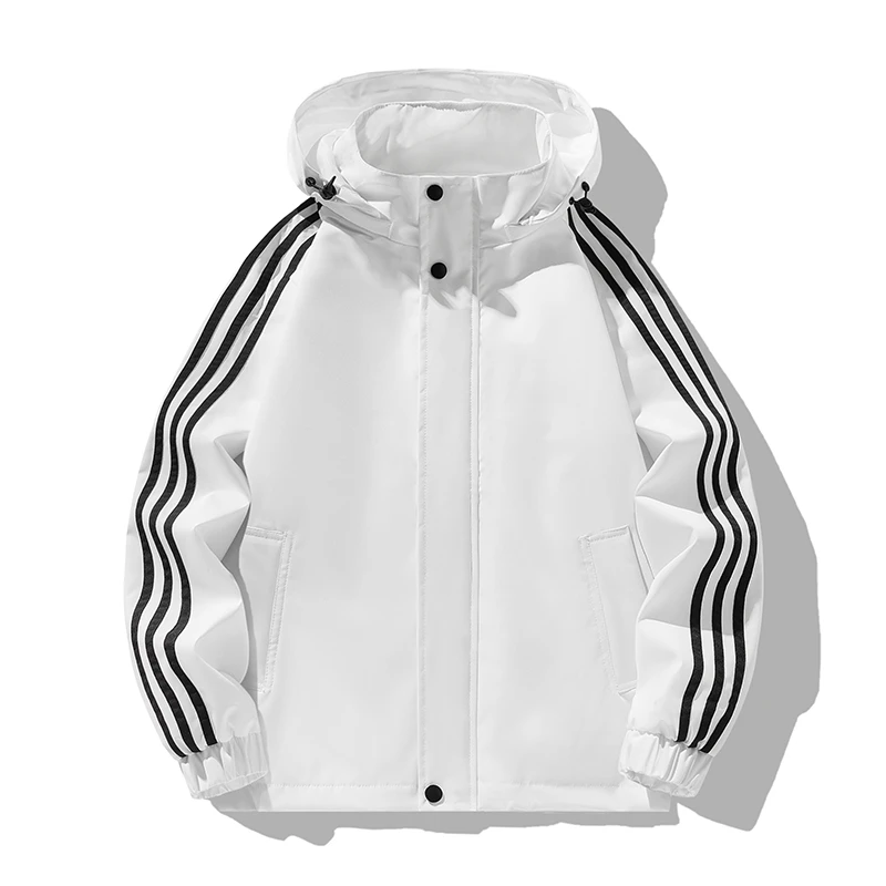 潮流潮牌港风百搭三防面料情侣男女款休闲运动户外连帽夹克外套