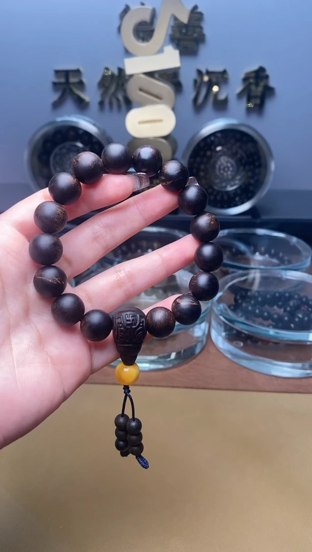 【闪购商品】沉香手串C晚清回流古董老白棋1.2单圈设计款HH