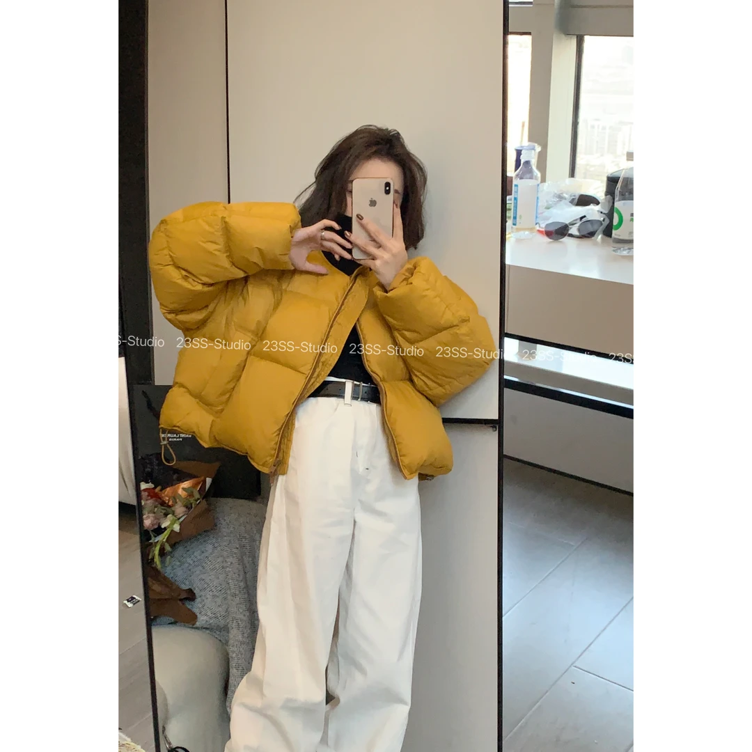 【娇娇私服订制】秋冬新款休闲宽松圆领百搭羽绒服91960#