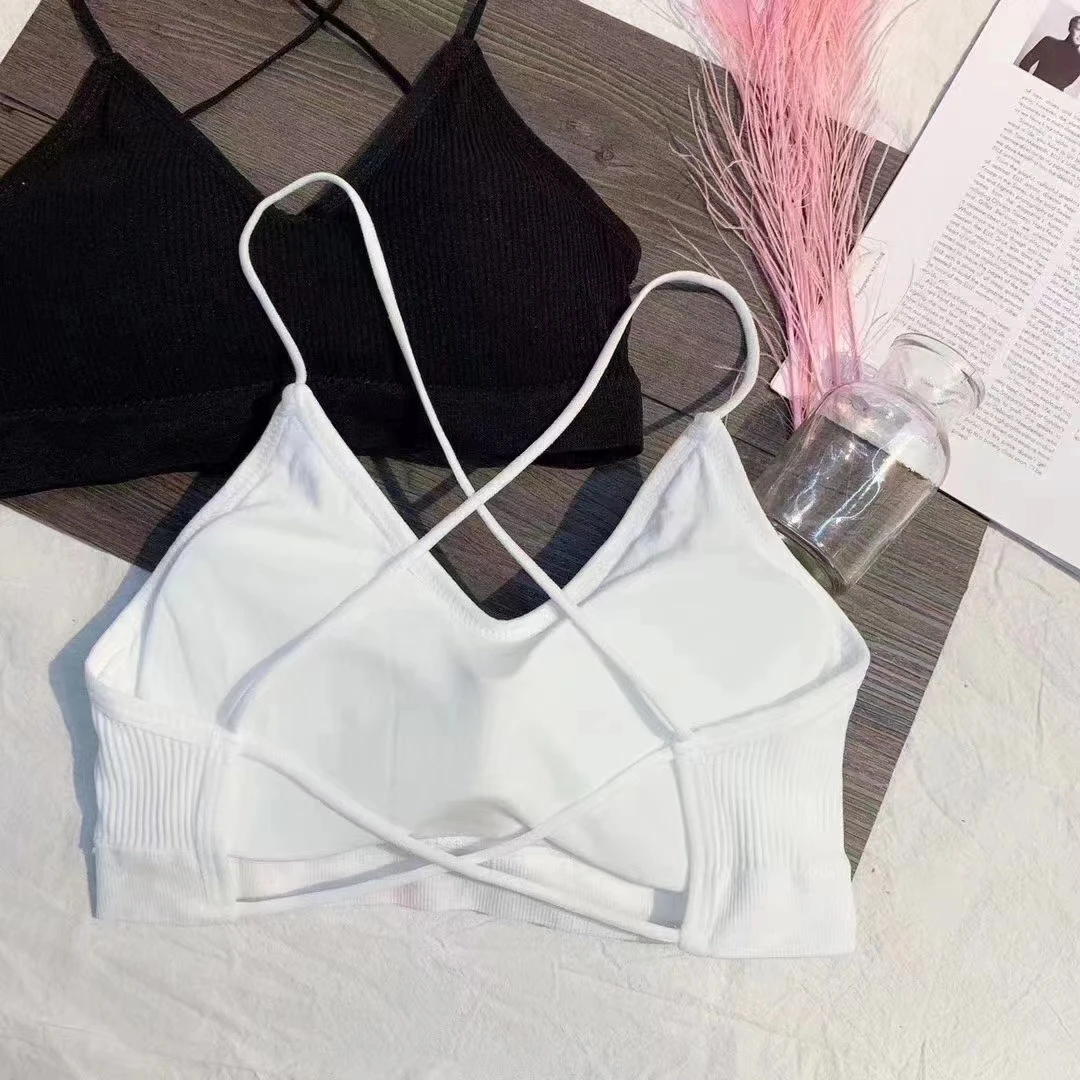 【娇娇私服订制】春夏内搭交叉吊带无钢圈聚拢美背9937#