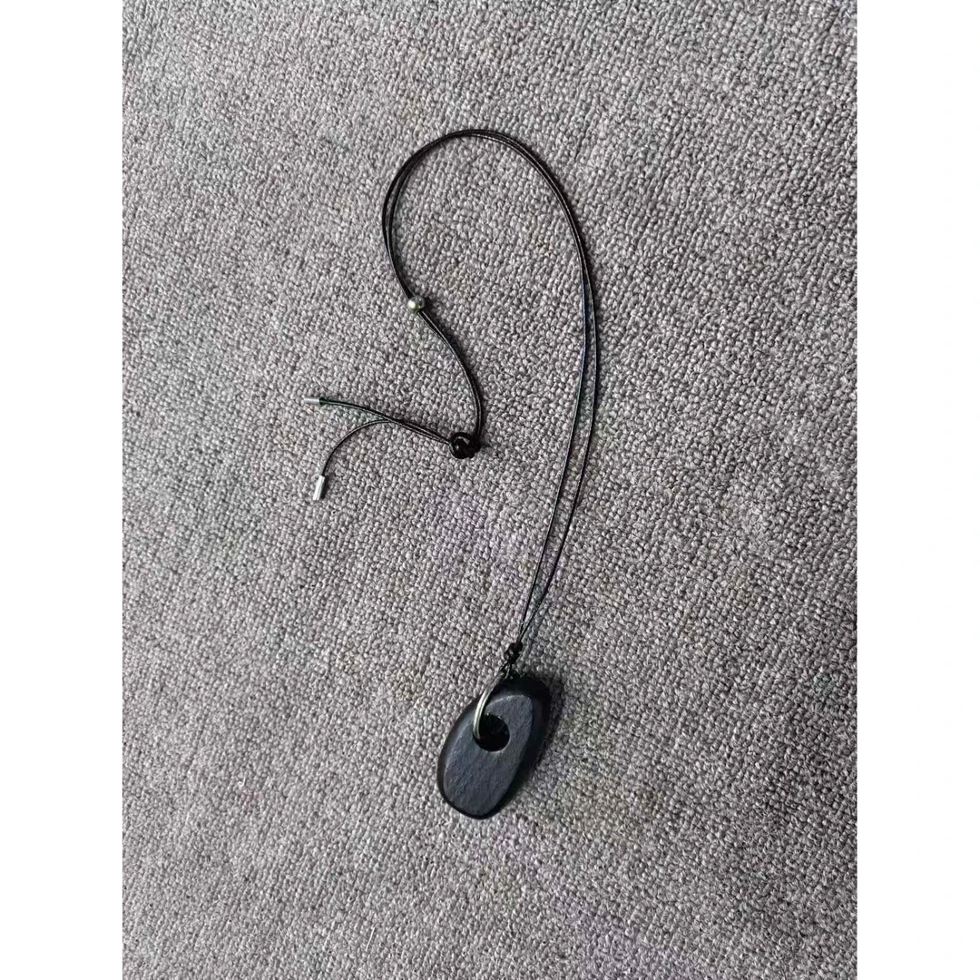 非金属木质项链 新款时尚百搭黑檀木装饰项链