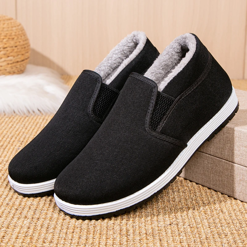 老北京布鞋棉鞋男款男士冬季加绒保暖防滑中老年透气爸爸鞋耐磨