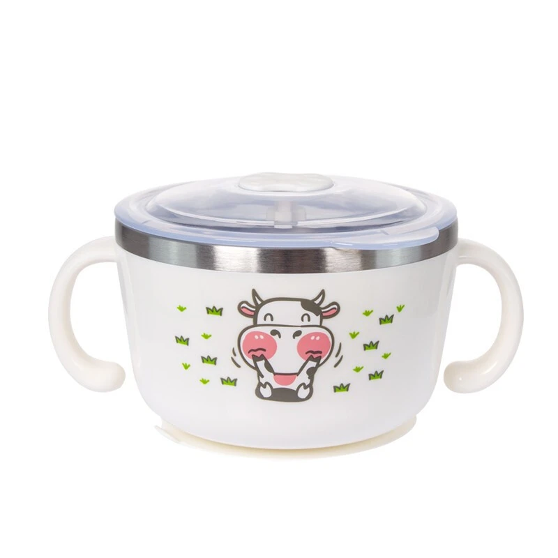 【无外包装】利其尔儿童餐具辅食碗不锈钢注水碗注水餐盘480ML